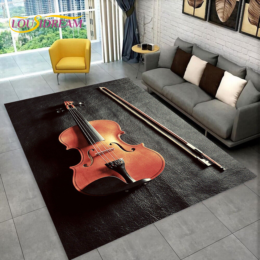 Kids Outdoor Area - คลาสสิกไวโอลินเพลงพรมพรมบ้านห้องรับแขกห้องนอนโซฟาพรมเช็ดเท้าตกแต่งห้องครัว,เด็ก Non-Slip